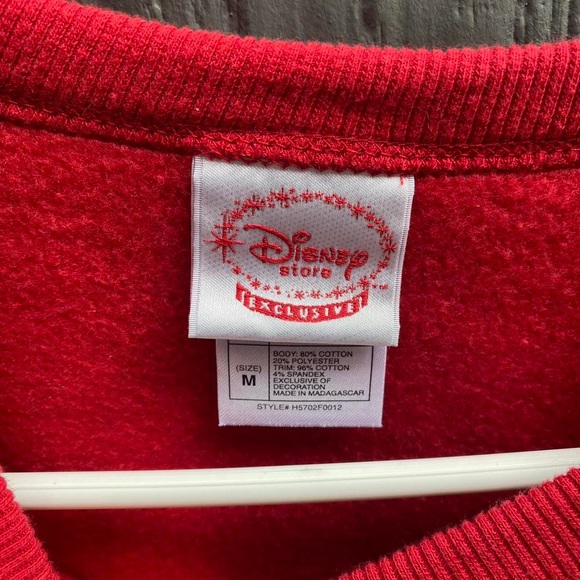 Disney Minnie Mouse red pullover long sleeve pullover sweatshirt ladies medium - Picture 3 of 4